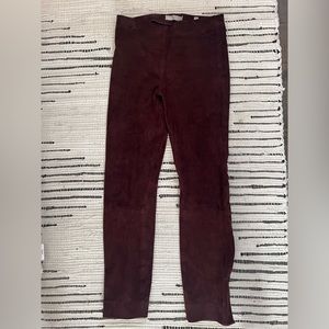 Vince Real Suede Stretch Suede Split Hem Crop Legging  - Never Worn!